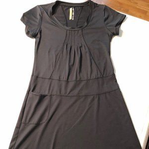 Lole Black Short Sleeved A-Line Dress - Small